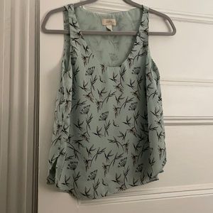 Loft light blue flowered top